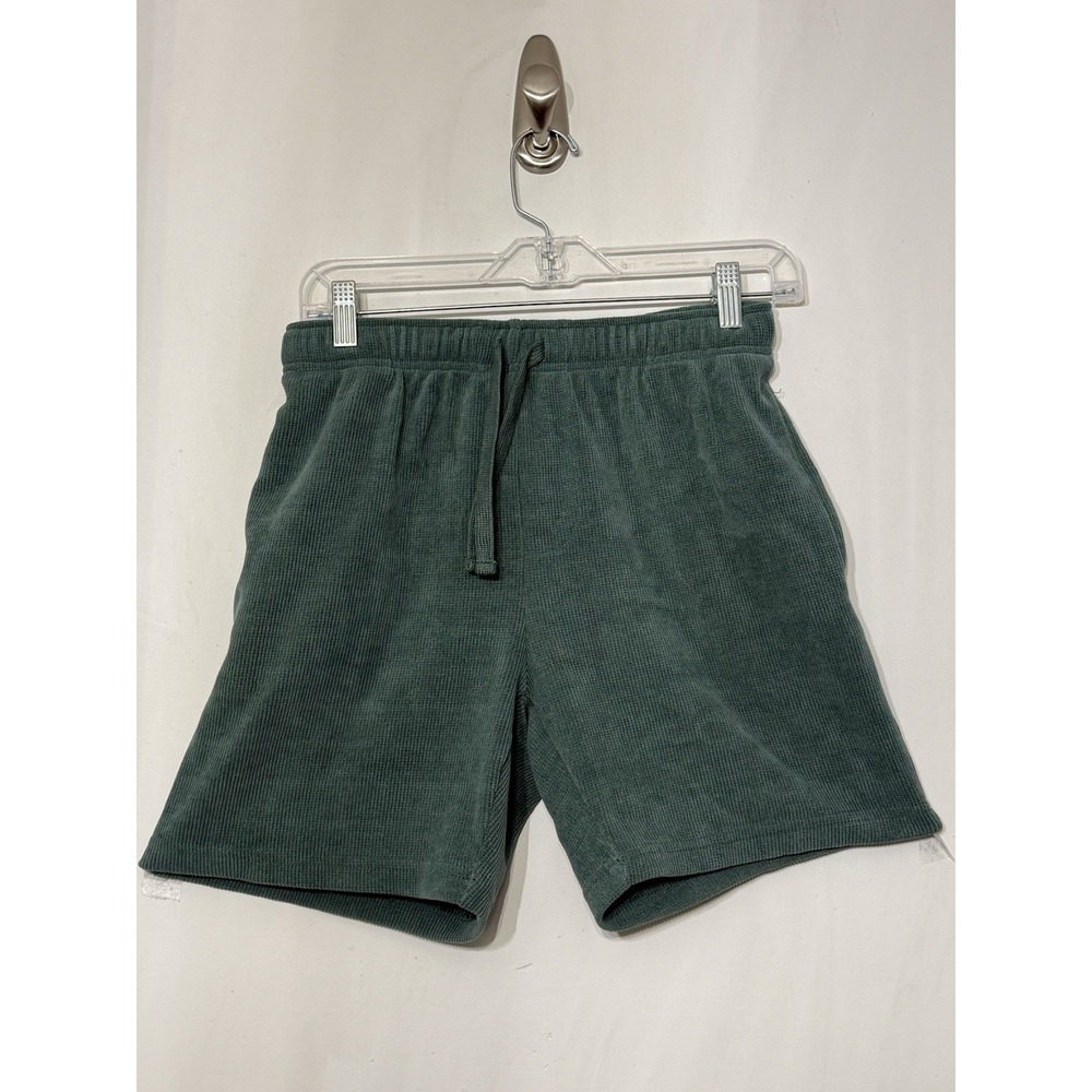 Negative Space Corduroy Ribbed Sweat Shorts 6" Drawstring Green Men's Small